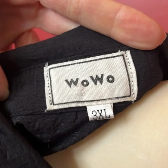 BNWOT WoWo black button down long sleeve top - Picture 9 of 13